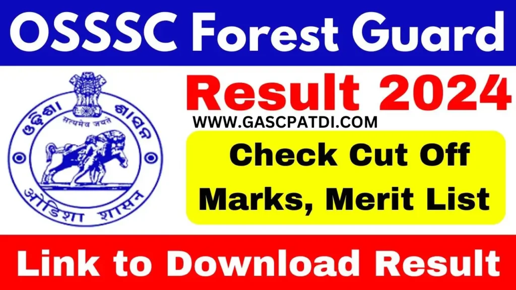 OSSSC Forest Guard Results 2024 date